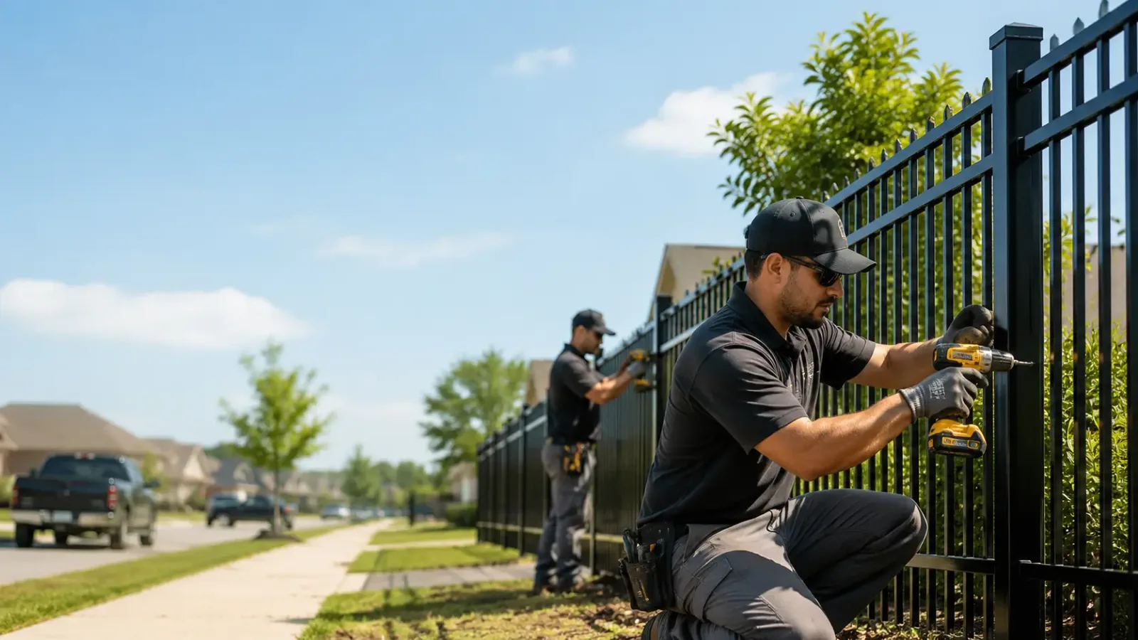 Metal Fence Installation in Rice, TX